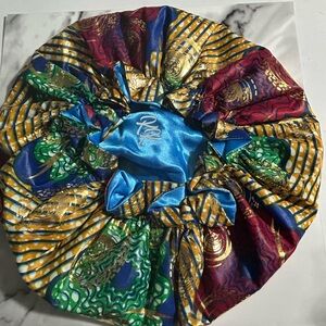 Colorful African pattern with Satin lining Hair Bonnet